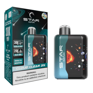 STARMAX GALAXY DISPOSABLE 30000PF CLOUD CLEAR 3% - BOX OF 5 (20000PF BLAST MODE)
