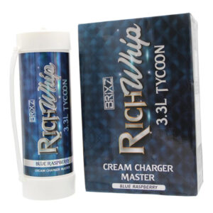 BRIXZ NYC RICH WHIP CREAM CHARGERS 3.3L TANK BLUE RASPBERRY -BOX OF 2 TANK