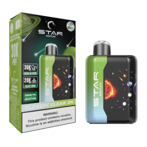 STARMAX GALAXY DISPOSABLE 30000PF CLASSIC CLEAR 3% - BOX OF 5 (20000PF BLAST MODE)