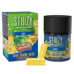STIIIZY HEMP INFUSED GUMMY 750MG HHC PINEAPPLE PARADISE 15CT JAR-BOX OF 10 JAR