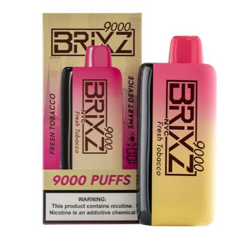 BRIXZ NYC DISPOSABLE 9000PF FRESH TOBACCO 3% -BOX OF 5 – Eagle Distribution