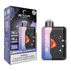 STARMAX GALAXY DISPOSABLE 30000PF MENTHOL CLASSIC 5% - BOX OF 5 (20000PF BLAST MODE)