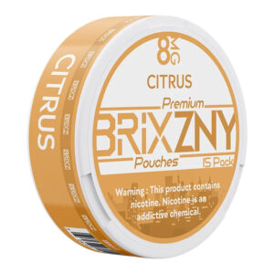BRIXZNY NICOTINE POUCHES CITRUS 8MG -PACK OF 5