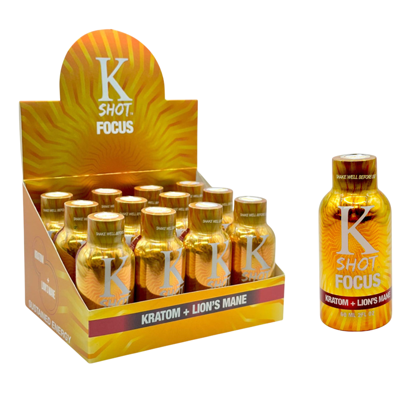 K SHOT FOCUS (KRATOM + LION’S MANE) -BOX OF 12