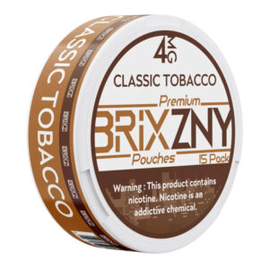 BRIXZNY NICOTINE POUCHES CLASSIC TOBACCO 4MG -PACK OF 5