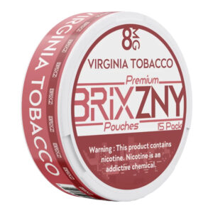 BRIXZNY NICOTINE POUCHES VIRGINIA TOBACCO 8MG -PACK OF 5
