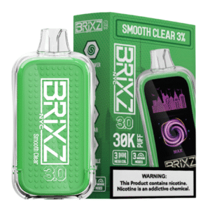 BRIXZ 30K SMOOTH CLEAR UNFLAVORED 3% - BOX OF 5