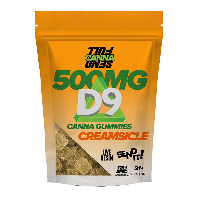 FULL SEND CANNA GUMMIES D9 500MG CREAMSICLE