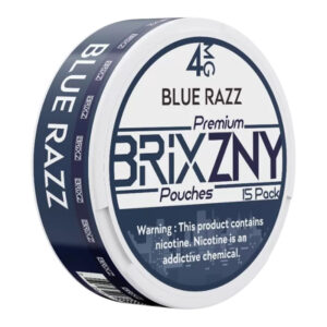 BRIXZNY NICOTINE POUCHES BLUE RAZZ 4MG -PACK OF 5