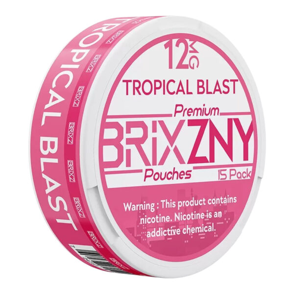 BRIXZNY NICOTINE POUCHES TROPICAL BLAST 12MG -PACK OF 5
