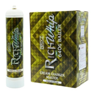 BRIXZ NYC RICH WHIP CREAM CHARGERS 640G CYLINDER VANILLA CREAM -BOX OF 6