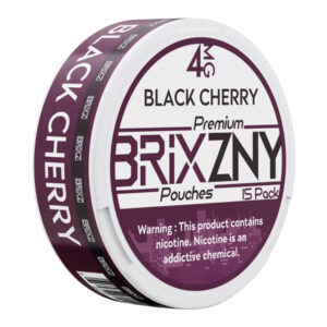 BRIXZNY NICOTINE POUCHES BLACK CHERRY  4MG -PACK OF 5