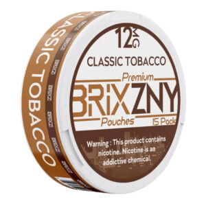 BRIXZNY NICOTINE POUCHES CLASSIC TOBACCO 12MG -PACK OF 5