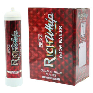BRIXZ NYC RICH WHIP CREAM CHARGERS 640G CYLINDER STRAWBERRY -BOX OF 6