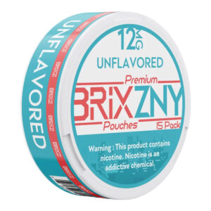 BRIXZNY NICOTINE POUCHES UNFLAVORED 12MG -PACK OF 5