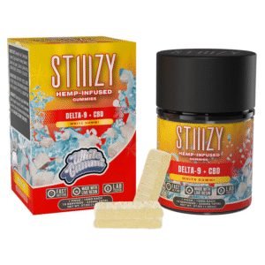 STIIIZY HEMP INFUSED GUMMY 225MG DELTA 9 CBD WHITE GUMMI 15CT JAR-BOX OF 10 JAR