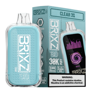 BRIXZ NYC 3.0 DISPOSABLE 30000PF CLEAR (UNFLAVORED) 3% -BOX OF 5