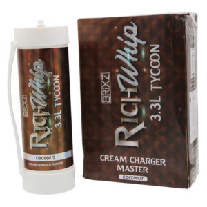 BRIXZ NYC RICH WHIP CREAM CHARGERS 3.3L TANK COCONUT -BOX OF 2 TANK