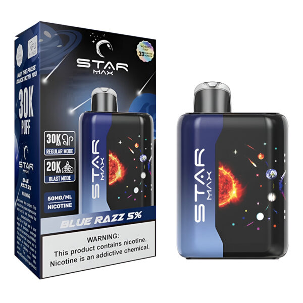 STARMAX GALAXY 30K BLUE RAZZ 5% -BOX OF 5