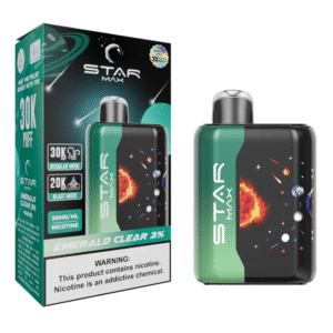 STARMAX GALAXY DISPOSABLE 30000PF EMERALD CLEAR 3% - BOX OF 5 (20000PF BLAST MODE)