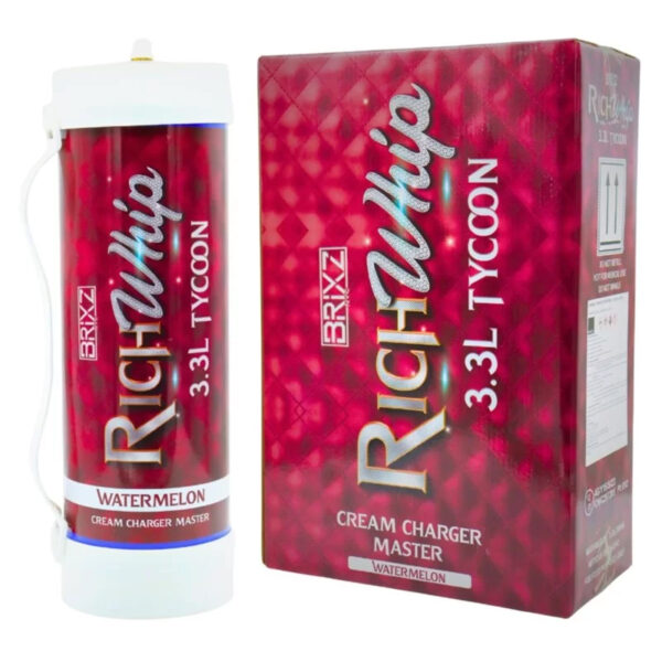 BRIXZ NYC RICH WHIP CREAM CHARGERS 3.3L TANK WATERMELON -BOX OF 2 TANK