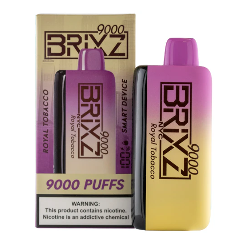 BRIXZ NYC DISPOSABLE 9000PF FRESH TOBACCO 3% -BOX OF 5 – Eagle Distribution