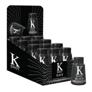 K SHOT BLACK KRATOM EXTRACT EXTRA STRENGTH 10 ML BOTTLE - BOX OF 12