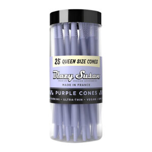 BLAZY SUSAN_PURPLE QUEEN SIZE CONES JAR 25 CT