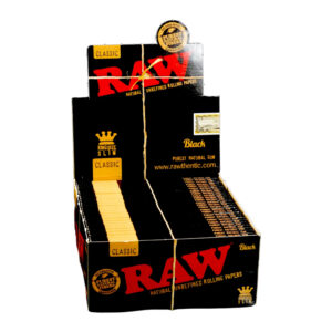 RAW ROLLING PAPER KING SIZE SLIM CLASSIC 50CT - BLACK