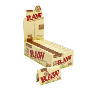 RAW SINGLE WIDE ORGANIC HEMP SLOW BURNING PAPERS 25 CT