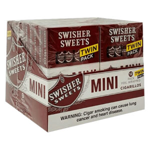 SWISHERS SWEETS CIGARILLOS MINI TWIN PACK 12CT - BOX OF 10