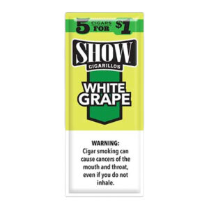 SHOW 5PK CIGARILLOS WHITE GRAPE - BOX OF 15 POUCHES