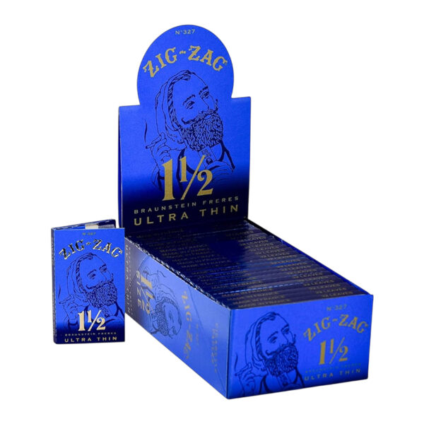 ZIG ZAG ULTRA THIN 1.5 BLUE CIGARATTE PAPER 24 PER BOX