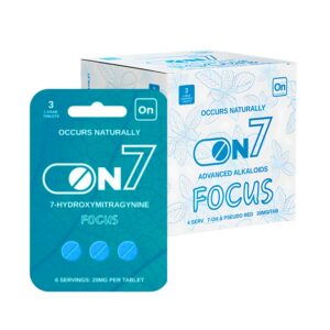 ON7 7-HYDROXYMITRAGYNINE 7-OH BLEND CHEWABLE TABLETS FOCUS 20MG 3CT - BOX OF 10