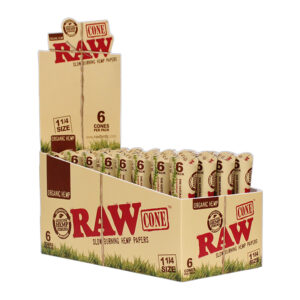 RAW CONE ORGANIC HEMP_6 CONES _11/4