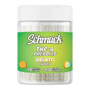 SCHMACK THCA PRE ROLLS GELATO INDICA - JAR OF 25