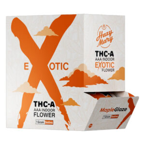 HAZY MARY THCA AAA EXOTIC FLOWER 1GRAM MAPLE GLAZE - BOX OF 20