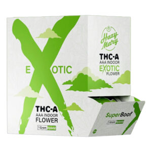 HAZY MARY THCA AAA EXOTIC FLOWER 1GRAM SUPER BOOF - BOX OF 20