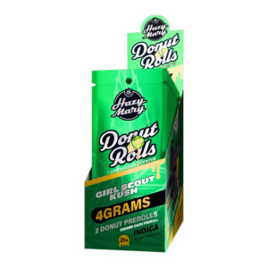 HAZY MARY THCA DONUT PRE ROLLS 4GRAM GIRL SCOUT KUSH INDICA 2PK - BOX OF 10