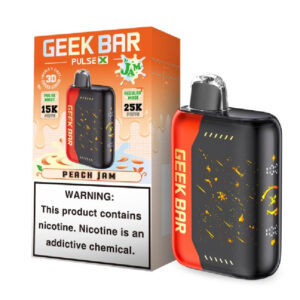 GEEK BAR PULSE X 25K  PEACH JAM 5% - BOX OF 5