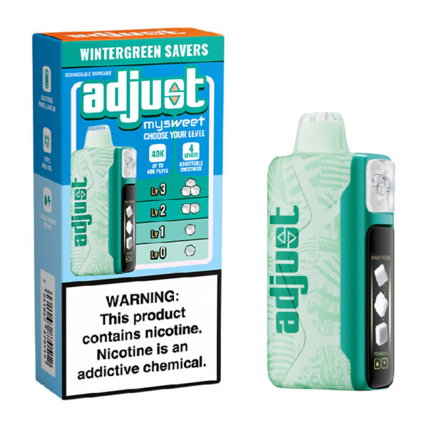 ADJUST MYSWEET 40K WINTERGREEN SAVERS 5% - BOX OF 5