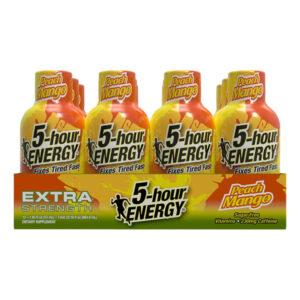 5 HOUR ENERGY EXTRA STRENGTH PEACH MANGO CASE OF 12 57ML BOTTLES