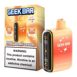 GEEK BAR PULSE 15K STRAWBERRY SAVERS 5% - BOX OF 5