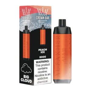 AL FAKHER CROWN BAR BIG CLOUD 8K CRYSTAL PEACH ICE 5% - BOX OF 5