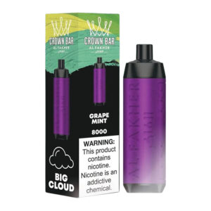 AL FAKHER CROWN BAR BIG CLOUD 8K CRYSTAL GRAPE MINT  5% - BOX OF 5