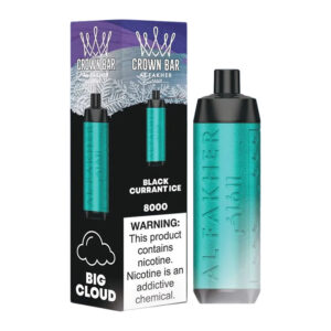 AL FAKHER CROWN BAR BIG CLOUD 8K CRYSTAL BLACK CURRANT ICE 5% - BOX OF 5