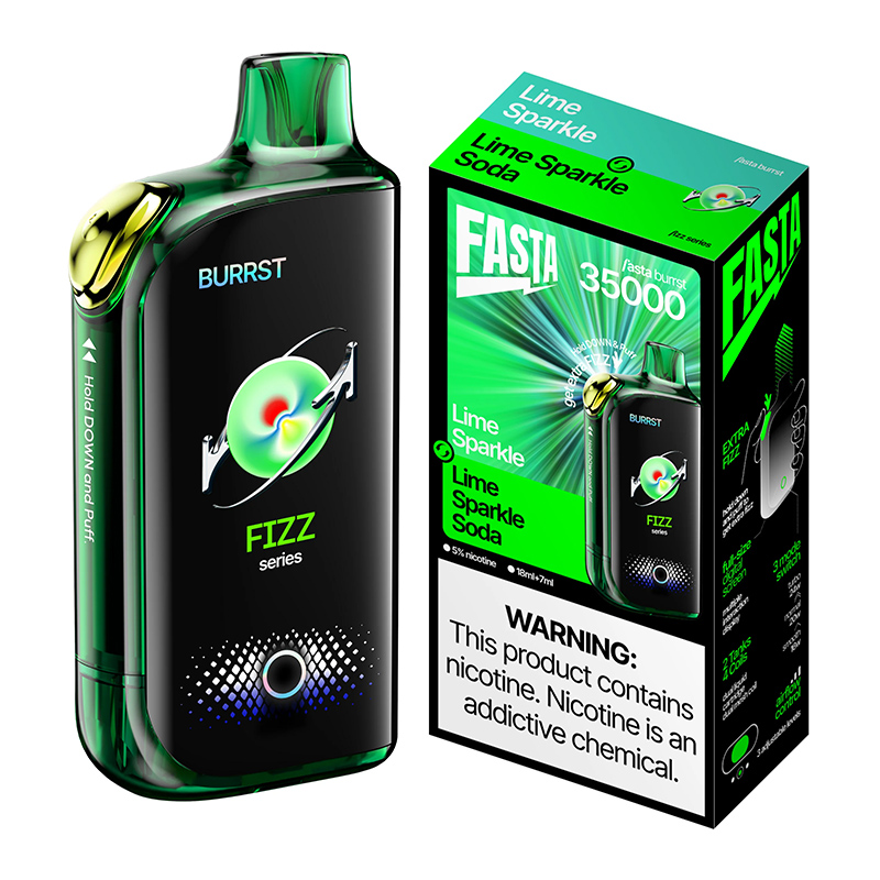FASTA BURRST 35K LIME SPARKLE SODA & LIME SPARKLE 5% - BOX OF 5