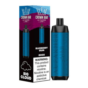 AL FAKHER CROWN BIG CLOUD  8K BLUEBERRY GUM 5% -BOX OF 5