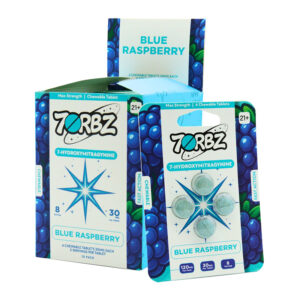 7ORBZ 7-HYDROXYMITRAGYNINE CHEWABLE TABLETS BLUE RASPBERRY 30MG 4CT - BOX OF 10 PACK