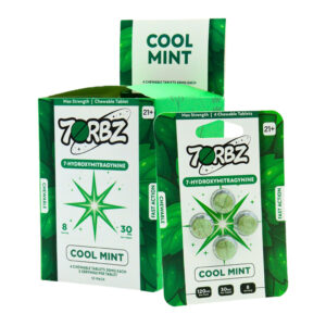 7ORBZ 7-HYDROXYMITRAGYNINE CHEWABLE TABLETS COOL MINT 30MG 4CT - BOX OF 10 PACK